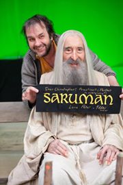 El director cinematográfico Peter Jackson junto a Christopher Lee  (Foto tomada del Facebook Oficial de Peter Jackson)
