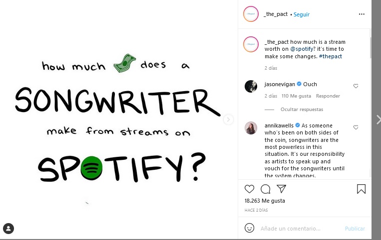 Screenshot de la organización "The Pact"